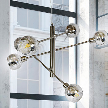 LAMPA wisząca MIGO 36-72528 Candellux metalowa OPRAWA zwis szklane kule balls na wysięgnikach sticks chrom - Candellux