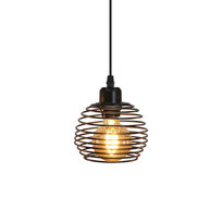 Lampa wisząca Nettlife Vintage 1-Light: czarna lampa wisząca w stylu industrialnym z kablem 4,5 m z wtyczką i przełącznikiem, gniazdo E27