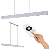 Lampa wisząca nowoczesna Z PILOTEM liniowa loft belka 120cm SZARA