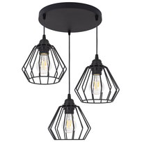 Lampa wisząca OKRĄGŁA DIAMENT BRYLANT LOFT czarna