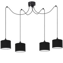 Lampa wisząca PAJĄK LOFT mini ABAŻUR czarny
