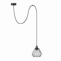 Lampa wisząca PAJĄK POJEDYNCZY DIAMENT BRYLANT LOFT czarna