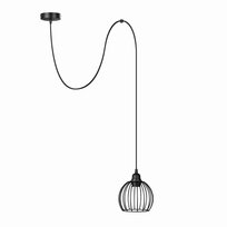 Lampa wisząca PAJĄK POJEDYNCZY KULA BRYLANT LOFT czarna