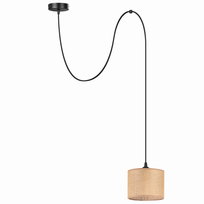 Lampa wisząca pająk pojedynczy RUSTYKALNA mini ABAŻUR JUTA beżowy