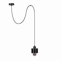 Lampa wisząca PAJĄK POJEDYNCZY WALEC PUSZKA LOFT czarna