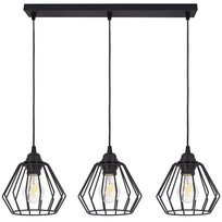 Lampa wisząca PODŁUŻNA DIAMENT BRYLANT LOFT czarna