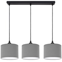 Lampa wisząca PODŁUŻNA LOFT mini ABAŻUR szary