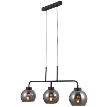 LAMPA wisząca POGGI PND-28028-3 Italux szklana OPRAWA zwis na listwie kule balls czarne przydymione - ITALUX