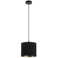 Lampa wisząca POJEDYNCZA LOFT ABAŻUR czarny złoty