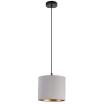 Lampa wisząca POJEDYNCZA LOFT ABAŻUR szary złoty