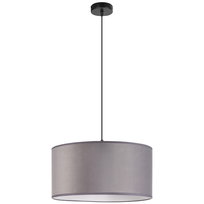 Lampa wisząca POJEDYNCZA LOFT maxi ABAŻUR WELUR szary