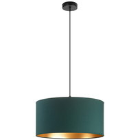 Lampa wisząca POJEDYNCZA LOFT maxi ABAŻUR zielony złoty