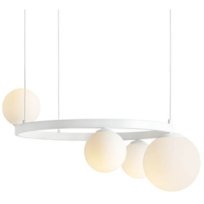 Lampa wisząca ring Garda 4 1099L_R Aldex kule szklane białe Aldex