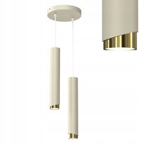Lampa wisząca rury tuby 2x GU10 sopel beż złoto Bevel na kole