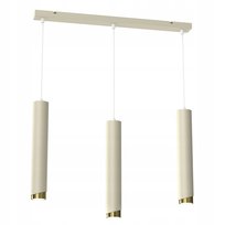Lampa wisząca rury tuby 3x GU10 sopel beż złoto Bevel listwa