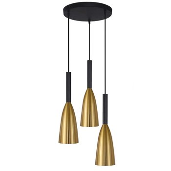 LAMPA wisząca SOLIN LP-181/3P GD Light Prestige metalowa OPRAWA zwis hygge kaskada złota czarna - Light Prestige