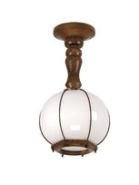 Lampa Wisząca Sufitowa Drewniana Żyrandol Retro do Kuchni Vintage 1xe27 Rzemyk 170/5