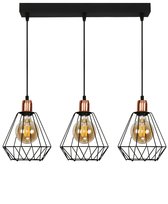 Lampa wisząca sufitowa industrialna loft czarna TARIS 14-502