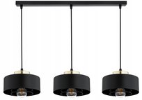 Lampa Wisząca Sufitowa Plafon Żyrandol Spring Czarna Loft Edison