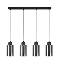 Lampa Wisząca Sufitowa Tuba Zwis Listwa Klosz Srebrny Industrialna 4xe27 Loyd Sv 15-571