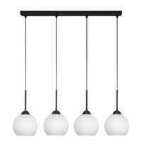 Lampa Wisząca Sufitowa Zwis Listwa Białe Kule Industrialna Loft Led 4xe27 Fiona 14-981
