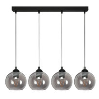 Lampa Wisząca Sufitowa Zwis Listwa Grafit Klosz Industrialna Stylowa 4xe27 Mode 14-291