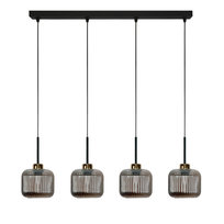 Lampa Wisząca Sufitowa Zwis Listwa Klosz Grafit Industrialna Loft Led 4xe27 Korn 14-971