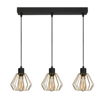 Lampa Wisząca Sufitowa Zwis Listwa Led do Kuchni Klosz Druciany Loft 3xe27 Giro 14-302