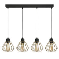 Lampa Wisząca Sufitowa Zwis Listwa Loft Nad Stół Druciany Klosz Led 4xe27 Giro 14-301