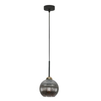 Lampa Wisząca Sufitowa Zwis Loft do Kuchni Grafit Klosz Industrialna 1xe27 Pion 15-025