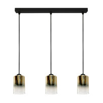 Lampa Wisząca Sufitowa Zwis Tuba Listwa Klosz Transparent Nowoczesna 3xe27 Fiord 15-534