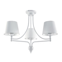 Lampa Wisząca Sufitowa Żyrandol Biały Abażur do Salonu Loft Led 3xe27 Arturo Bianco 11-842