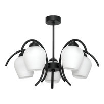 Lampa Wisząca Sufitowa Żyrandol do Kuchni Białe Klosze Elegancka Loft 5xe27 15-320 Dani