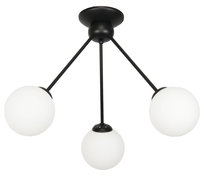Lampa Wisząca Sufitowa Żyrandol do Salonu Led Białe Kule Czarna 3xe14 Lindos 14-852