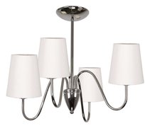 Lampa Wisząca Sufitowa Żyrandol Glamour do Jadalni Białe Abażury 4xe27 Krios 7-681