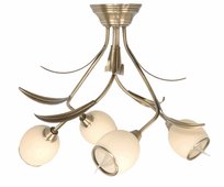 Lampa Wisząca Sufitowa Żyrandol Glamour do Salonu Złota Vintage Retro 4xe14 Markos Ecru 151p