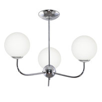Lampa Wisząca Sufitowa Żyrandol Glamour Kule Białe do Salonu Chrom 3xe14 Patrik 13-592