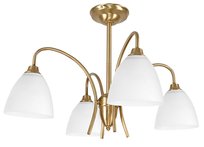 Lampa Wisząca Sufitowa Żyrandol Glamour Złoty do Salonu Plafon 4xe27 Lisa 14-661