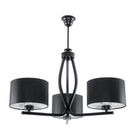 Lampa Wisząca Sufitowa Żyrandol Klasyczny Czarny do Salonu Loft 3xe27 Hilda Negro 11-532
