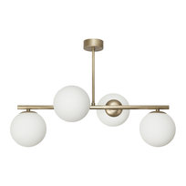 Lampa Wisząca Sufitowa Żyrandol Kule Białe Loft Nad Stół Złota Led 4xe14 Titan Patina 14-901