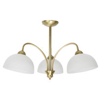 Lampa Wisząca Sufitowa Żyrandol Led do Kuchni Biały Klosz Złota 3xe27 Limba 1-732