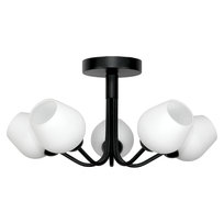 Lampa Wisząca Sufitowa Żyrandol Led do Pokoju Loft Białe Klosze 5xe27 15-300 Sofia
