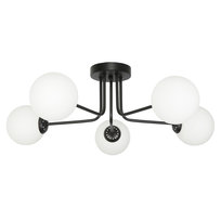 Lampa Wisząca Sufitowa Żyrandol Led do Salonu Loft Czarna 5xe14 Borgio 14-840