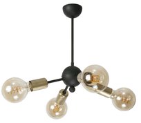 Lampa Wisząca Sufitowa Żyrandol Led do Salonu Nad Stół Loft Czarna 4xe27 Siro 13-101