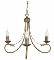 Lampa Wisząca Sufitowa Żyrandol Led do Salonu Vintage 3xe14 Stare Złoto Alfa 292