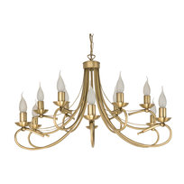 Lampa Wisząca Sufitowa Żyrandol Led do Salonu Złota Glamour 12xe14 Alfa Ii 2-290/12