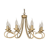 Lampa Wisząca Sufitowa Żyrandol Led Glamour do Salonu Złota Łańcuch 8xe14 Alfa Ii 2-290/8