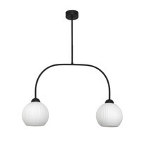 Lampa Wisząca Sufitowa Żyrandol Led Kule Białe Nad Stół Loft 2xe27 Zeta 15-492