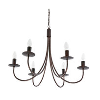 Lampa Wisząca Sufitowa Żyrandol Led Vintage do Salonu Stare Złoto 6xe14 Lumen Old 710/6