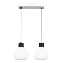 Lampa Wisząca Sufitowa Żyrandol Listwa Białe Kule Glamour Led 2xe27 Moka 14-118